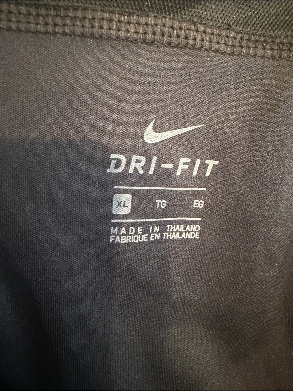 Nike Black Athletic Running Shorts with White Swoosh - Picture 3 of 3